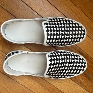 Freda Salvador eddy d’orsay woven calf b&w